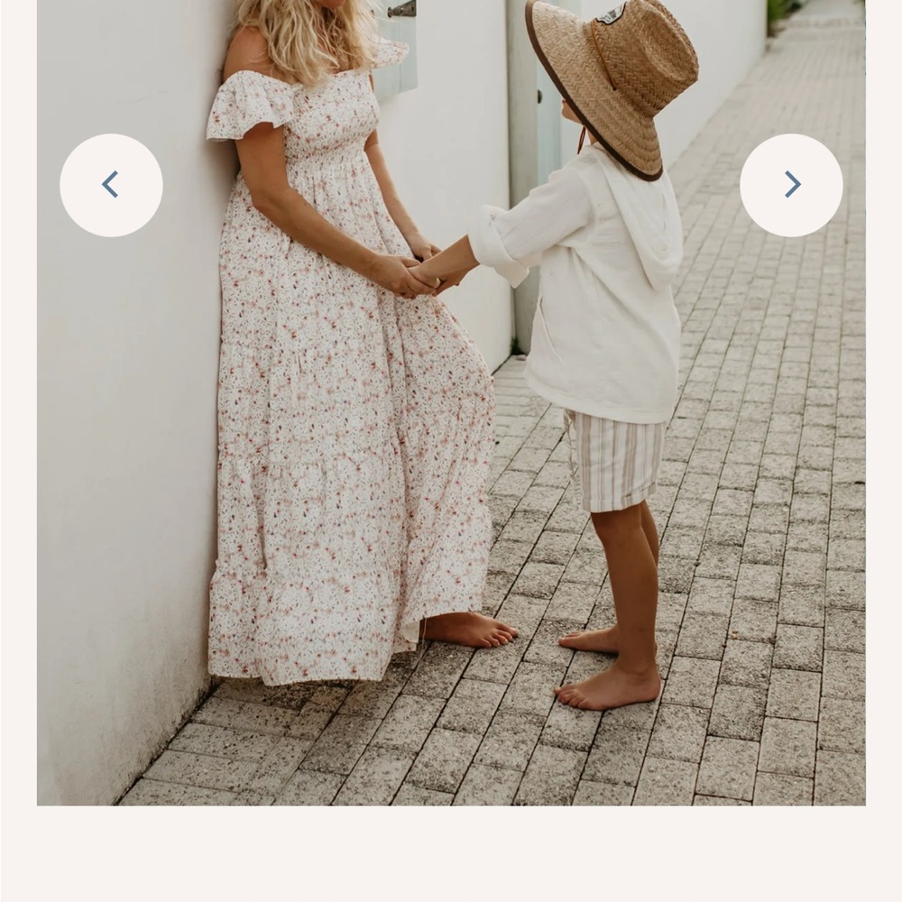 Indie Blue Floral Smocked Maxi Dress - Picture 5 of 6